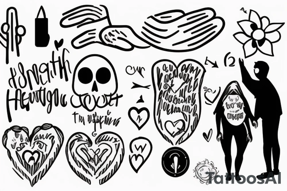 A person helping another person With mental health tattoo idea