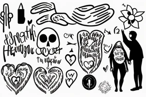 A person helping another person With mental health tattoo idea