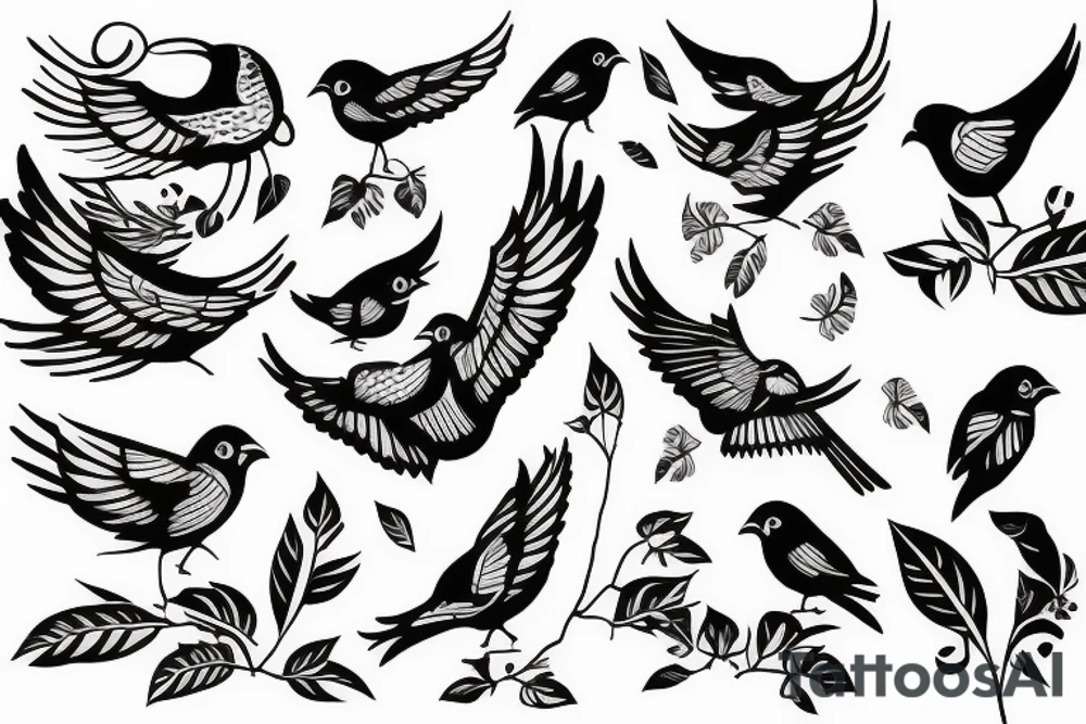 Bird taking off tattoo idea