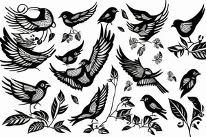 Bird taking off tattoo idea