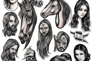 Jesus and horse tattoo idea