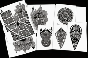 royal flush poker tattoo idea