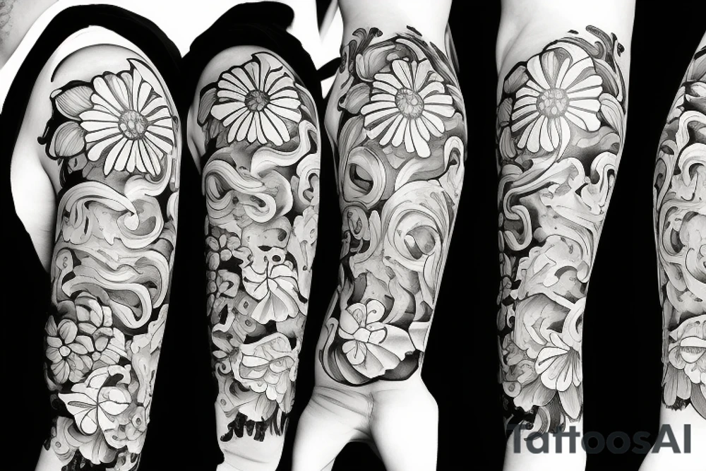 A tattoo on arm of a violate flower tattoo idea