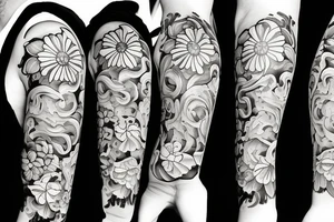 A tattoo on arm of a violate flower tattoo idea