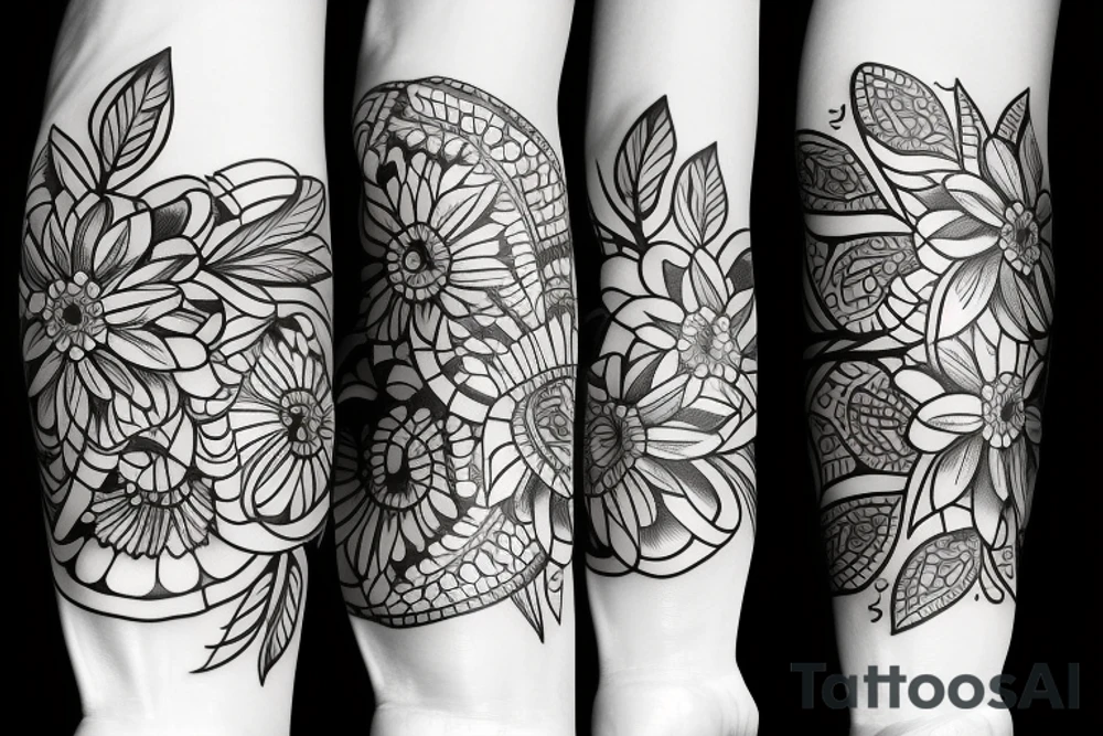 A tattoo on arm of a single violate flower tattoo idea