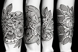 A tattoo on arm of a single violate flower tattoo idea