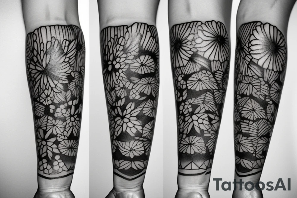 A tattoo on arm of a single violate flower tattoo idea