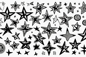 Star with design inside tattoo idea