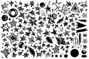 Star with design inside tattoo idea