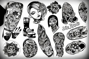 Star with design inside tattoo idea