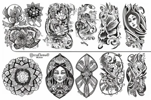 Star with design inside tattoo idea