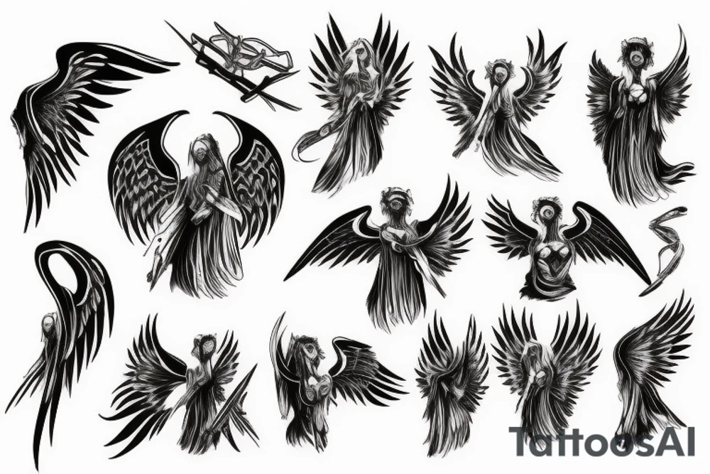 angel of death for back tattoo tattoo idea