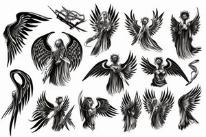 angel of death for back tattoo tattoo idea