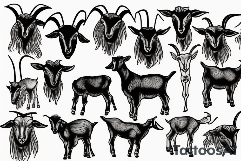 the goat tattoo idea