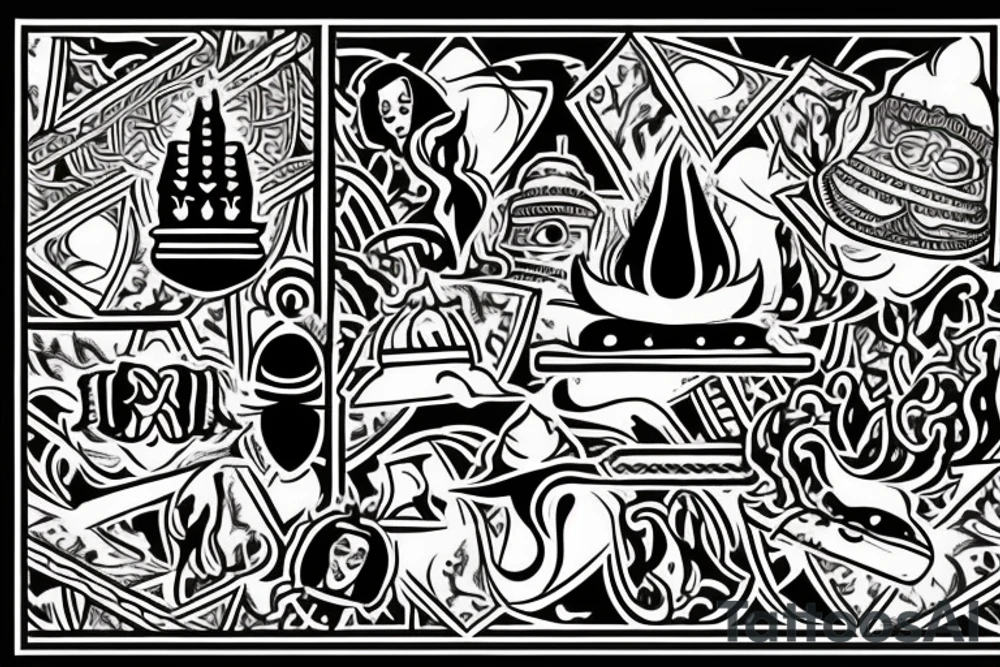 Hinduism judaism skiing tattoo idea