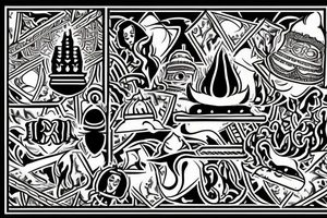 Hinduism judaism skiing tattoo idea