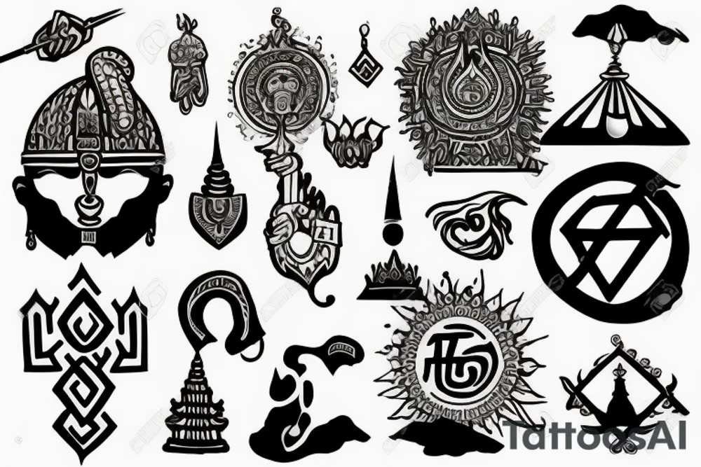 Hinduism judaism skiing tattoo idea