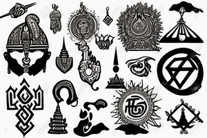 Hinduism judaism skiing tattoo idea