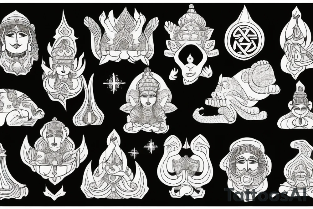 Hinduism judaism skiing tattoo idea