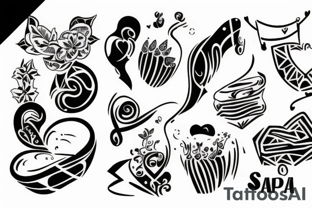my love for graphic design and salsa dance tattoo idea