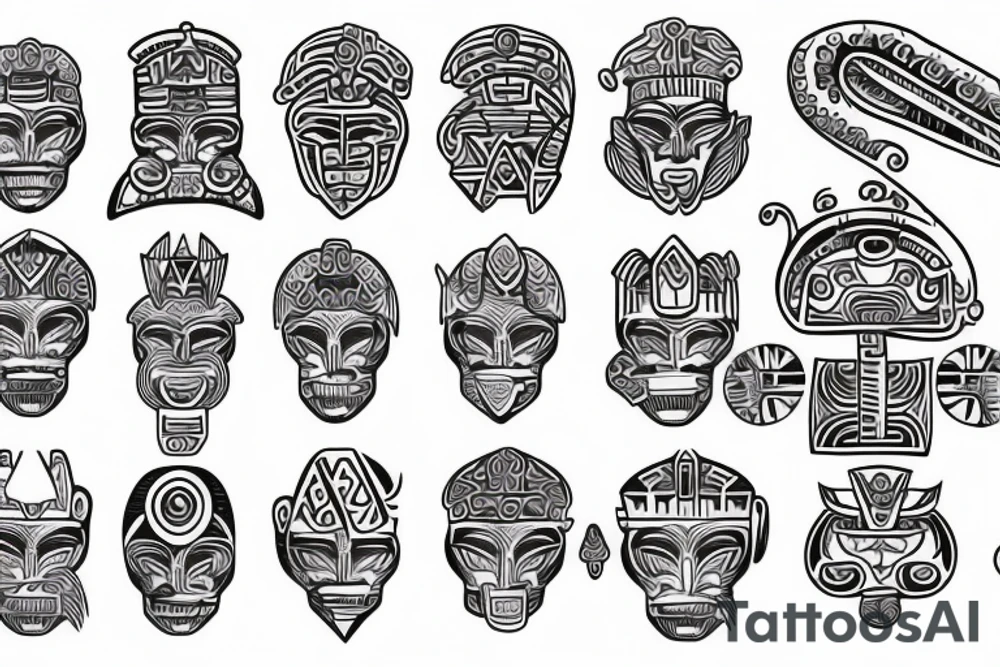 Mayan god tattoo idea
