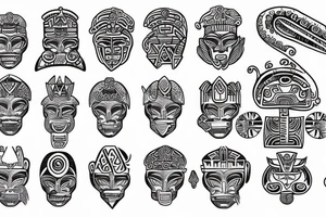 Mayan god tattoo idea