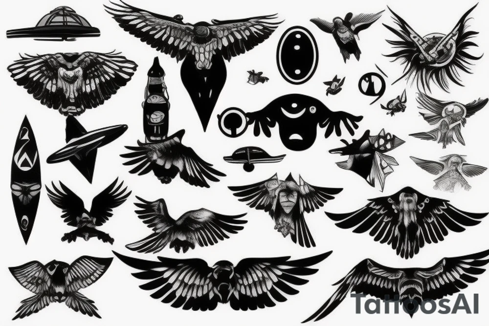 Unindentified flying object tattoo idea