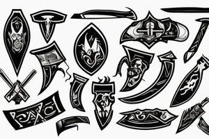 Axe cutting flesh tattoo idea