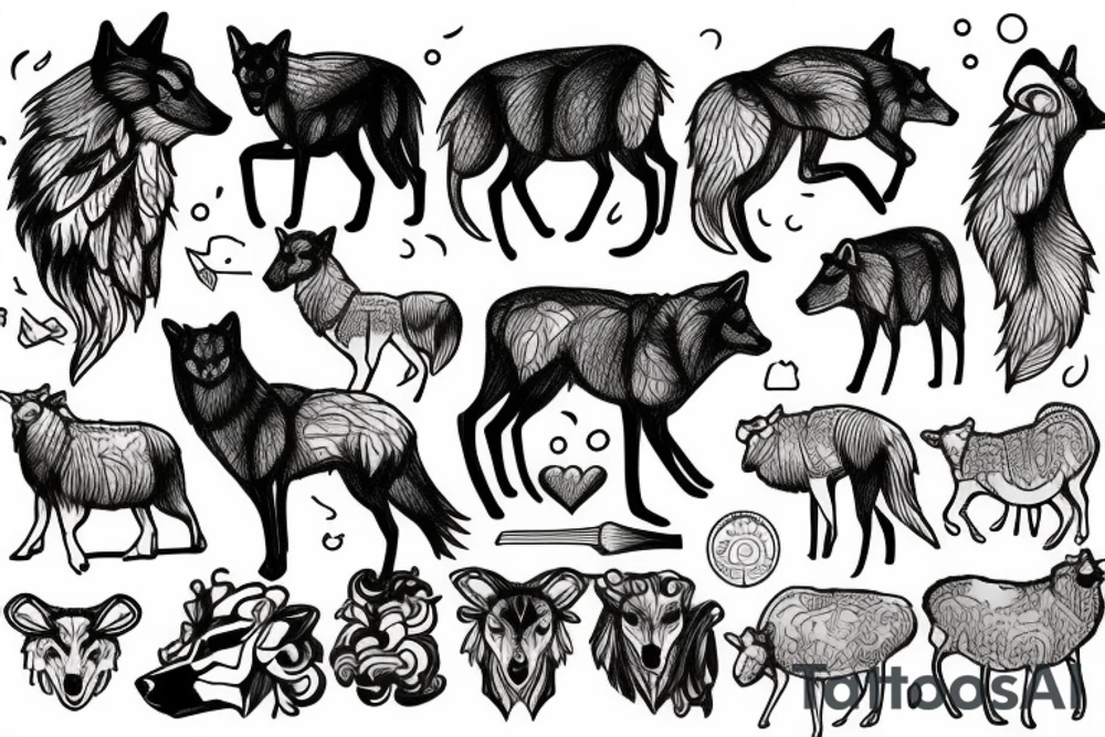 wolf in sheep’s clorhing tattoo idea