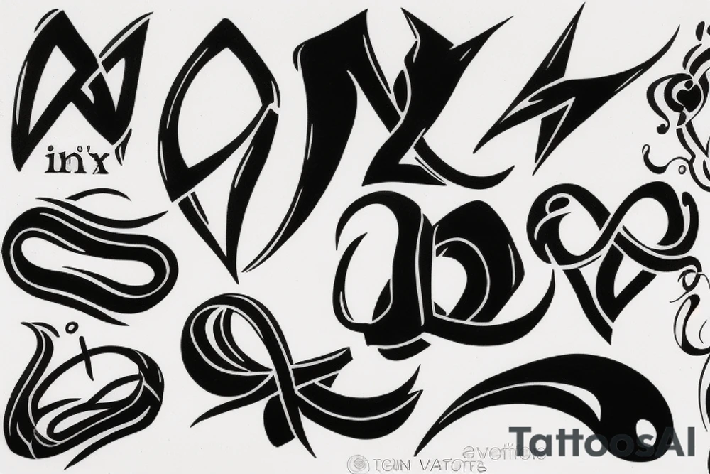 S V A with infinity tattoo idea