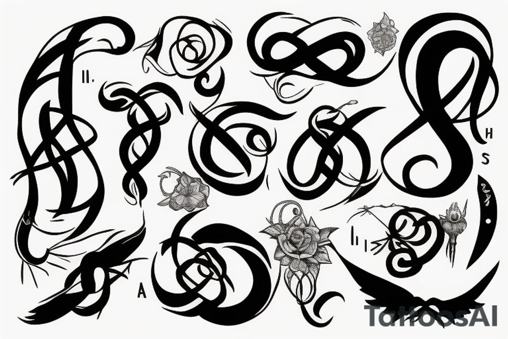 S V A with infinity tattoo idea