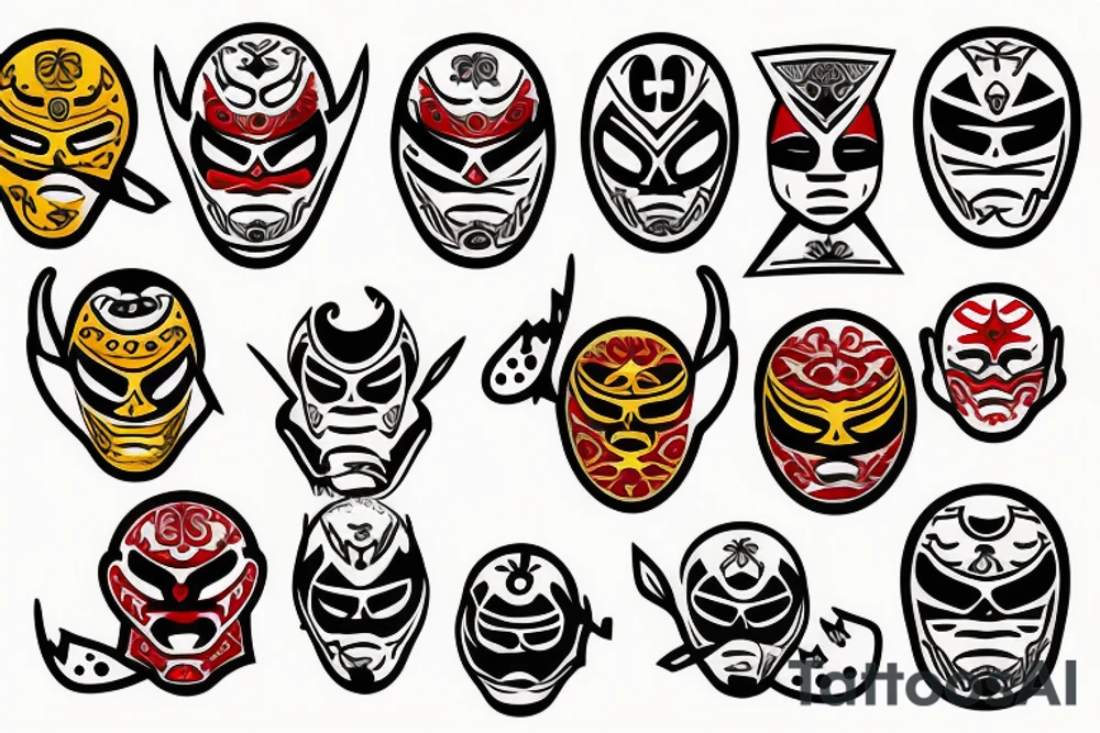 Mexican luchador tattoo idea