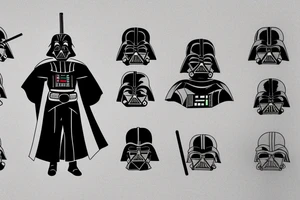 A samurai fighting darth vader tattoo idea