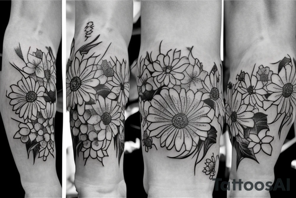 Flowers cherry blossom, sewing machine, sunflower tattoo idea Flowers cherry blossom, sewing machine, sunflower tattoo idea