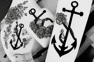 anchor family daughters wife grounding in life tattoo idea