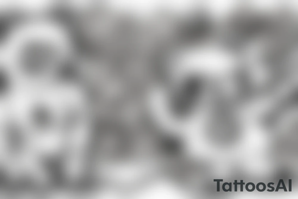 teddy bear with a gun and money in his hands tattoo idea