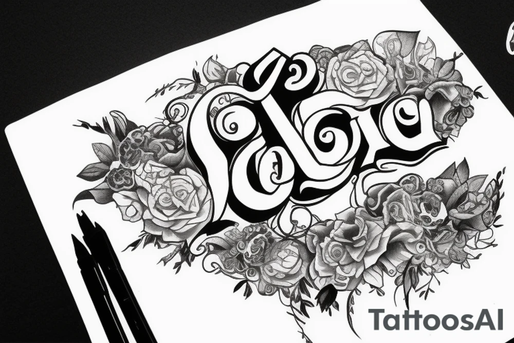 The letters C T W in a logo design tattoo idea