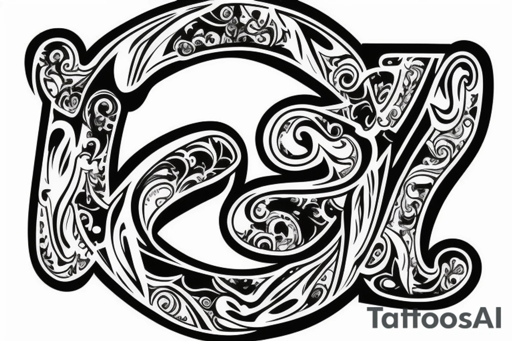 The letters C T W in a logo design tattoo idea