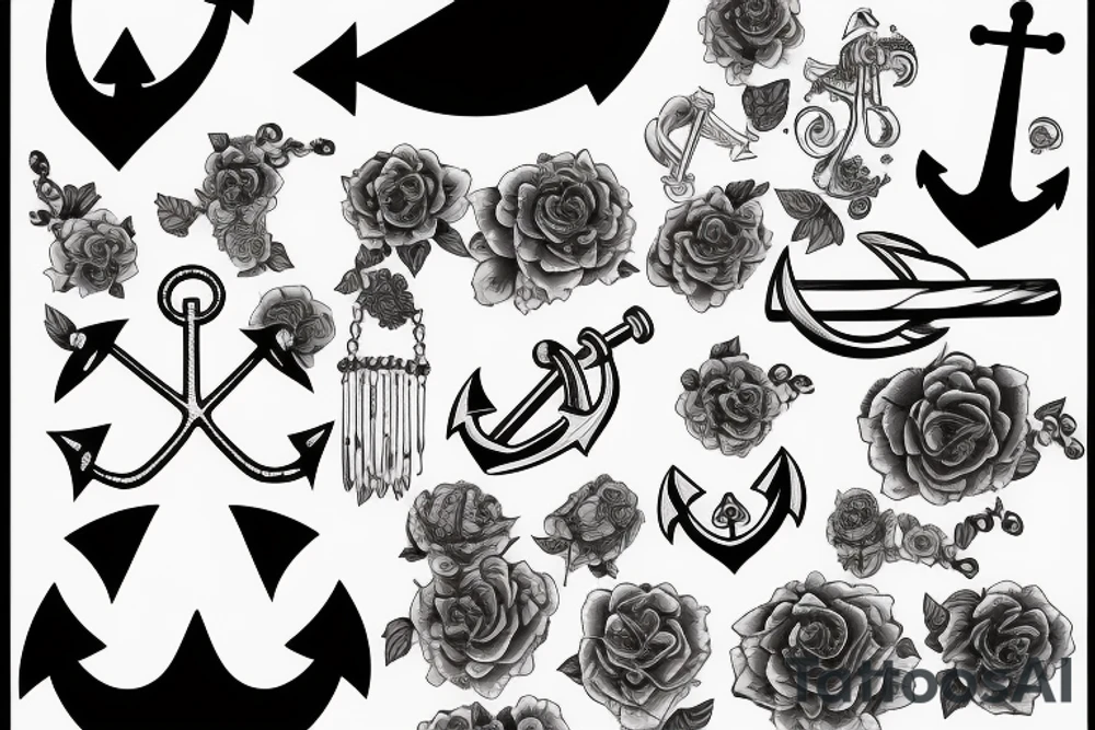 anchor family daughters wife grounding in life tattoo idea