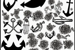 anchor family daughters wife grounding in life tattoo idea