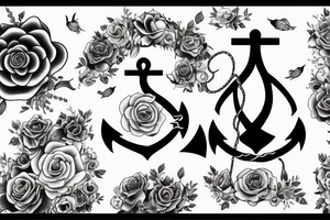 anchor family daughters wife grounding in life tattoo idea