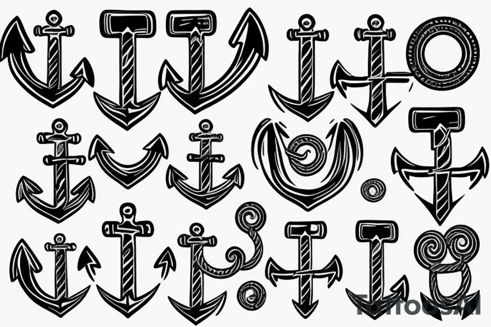 anchor family daughters wife grounding in life tattoo idea