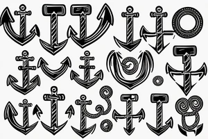 anchor family daughters wife grounding in life tattoo idea