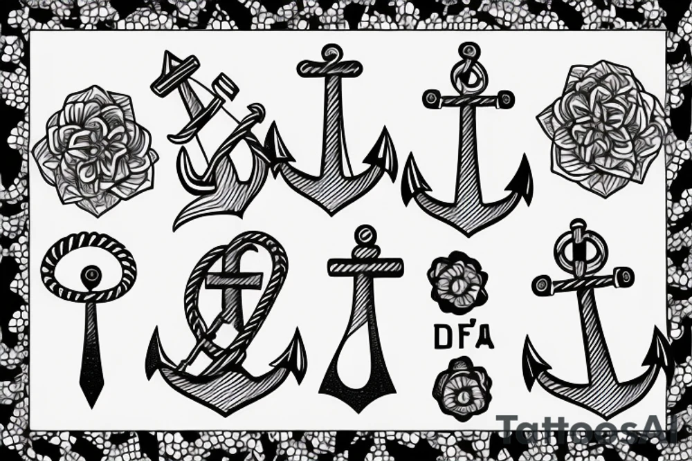 anchor family daughters wife grounding in life tattoo idea