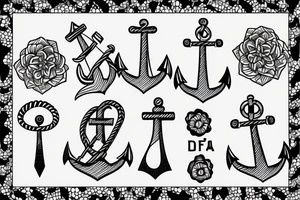 anchor family daughters wife grounding in life tattoo idea