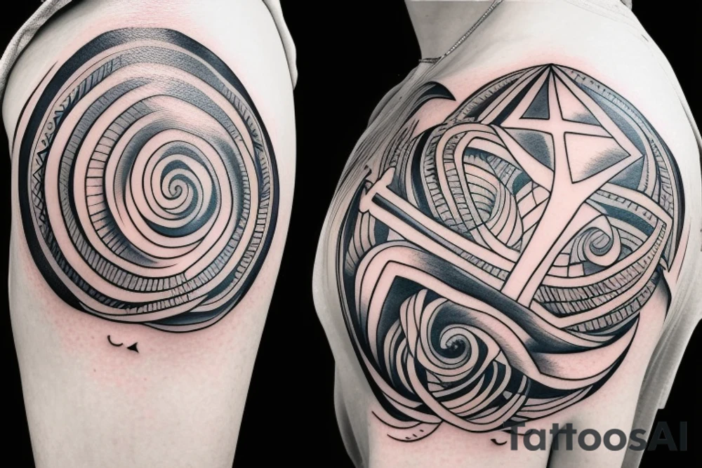 shoulder tattoo anchor family daughters wife grounding in life tattoo idea