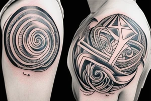 shoulder tattoo anchor family daughters wife grounding in life tattoo idea