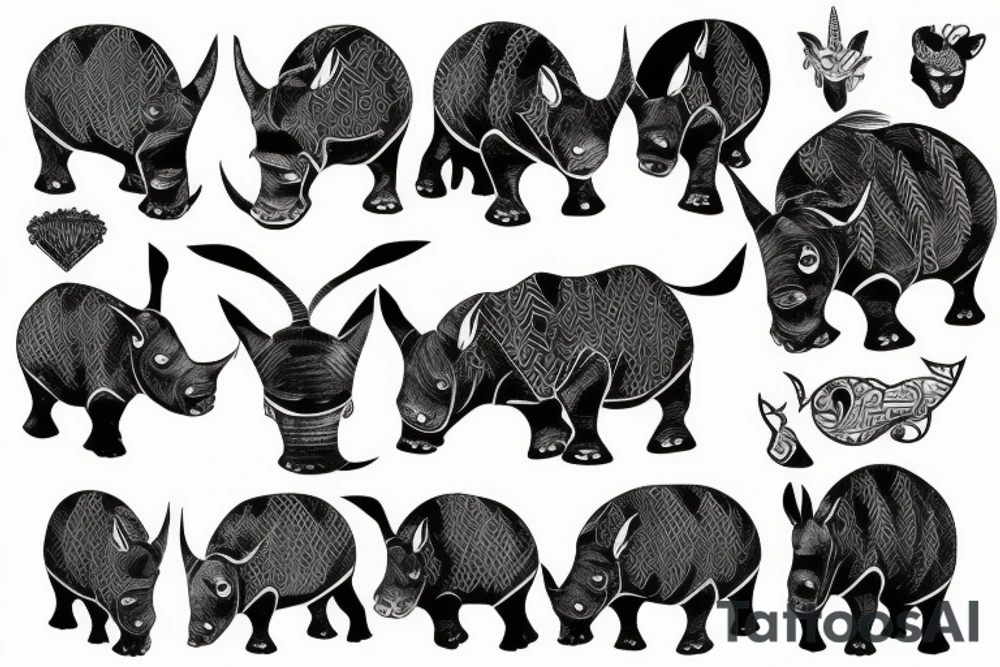 Rhino tattoo idea