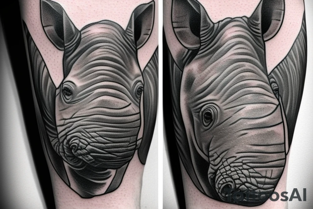 Rhino tattoo idea