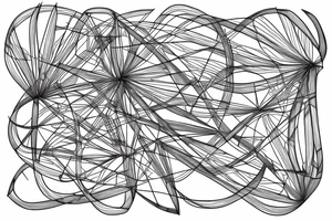 sketch of a rhizome structure made up of lines tattoo idea